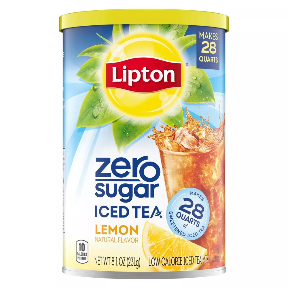 Lipton Zero Sugar Lemon Iced Tea Mix - 8.1oz
