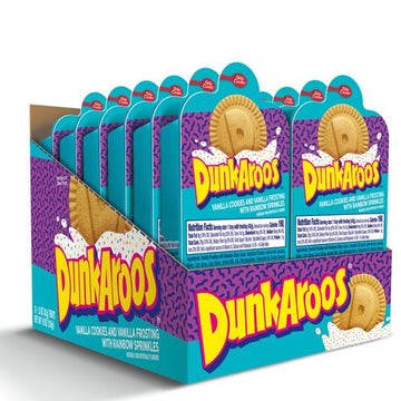 Betty Crocker Dunkaroos Vanilla Cookies & Vanilla Frosting, 12 Count - Wholesale