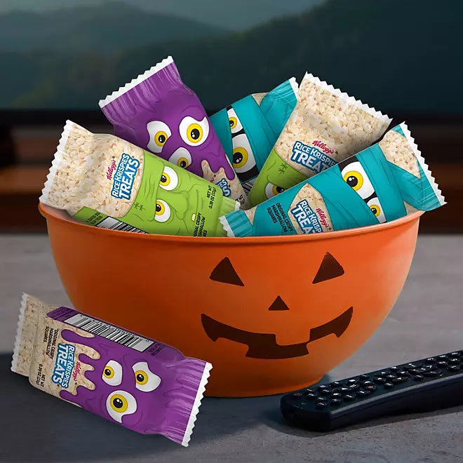 Kellogg's Rice Krispies Treats Halloween Mini Squares - 100 Square - GLOW IN THE DARK - Limited Edition - Halloween Candy 2024 - RARE