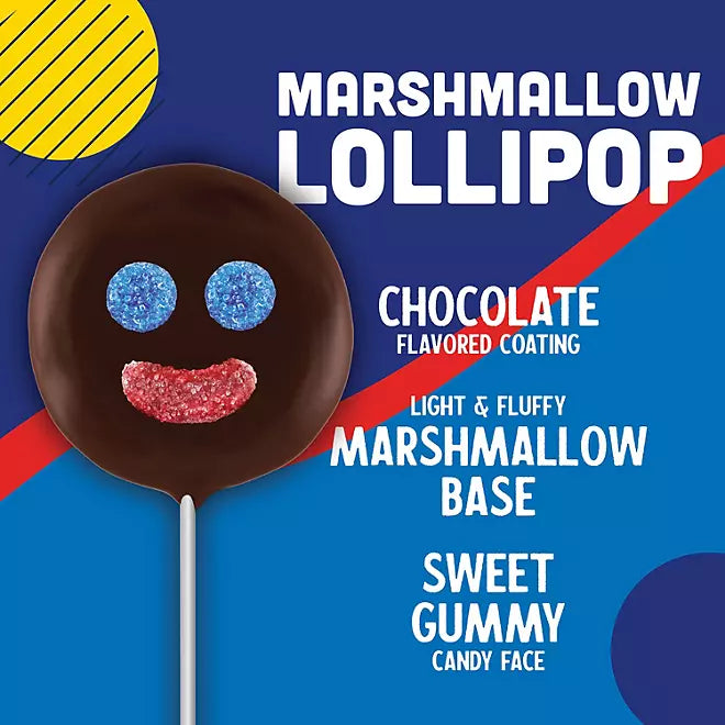 Paleta Payaso Chocolate Marshmallow Lollipop - 15 Lollipops - Mexico