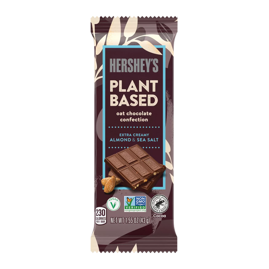 Hershey’s Oat Made Vegan Chocolate, Almond & Sea Salt, Non-GMO, Chocolate Candy Bar