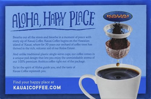 Kauai Coffee Na Pali Coast Dark Roast - Compatible with Keurig Pods K-Cup Brewers (1 Pack of 12 Single-Serve Cups)