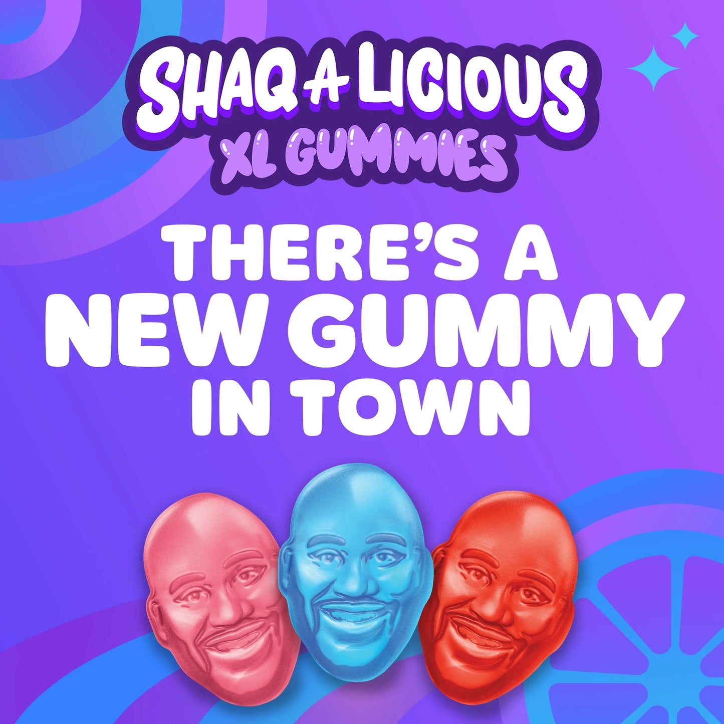 SHAQ-A-LICIOUS XL GUMMIES Original Flavor Chewy, Candy Bag, 11.8 oz