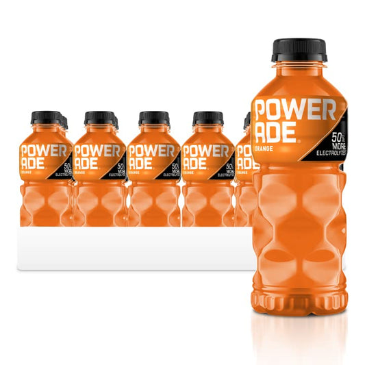 POWERADE Sports Drink Orange, 20 Ounce - Case of 24