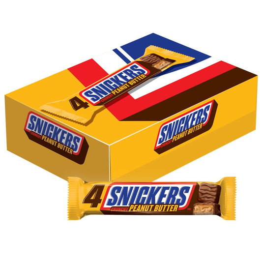 SNICKERS Peanut Butter Squared Sharing Size Chocolate Candy Bars 3.56 Ounce Bar - 18 Count Box