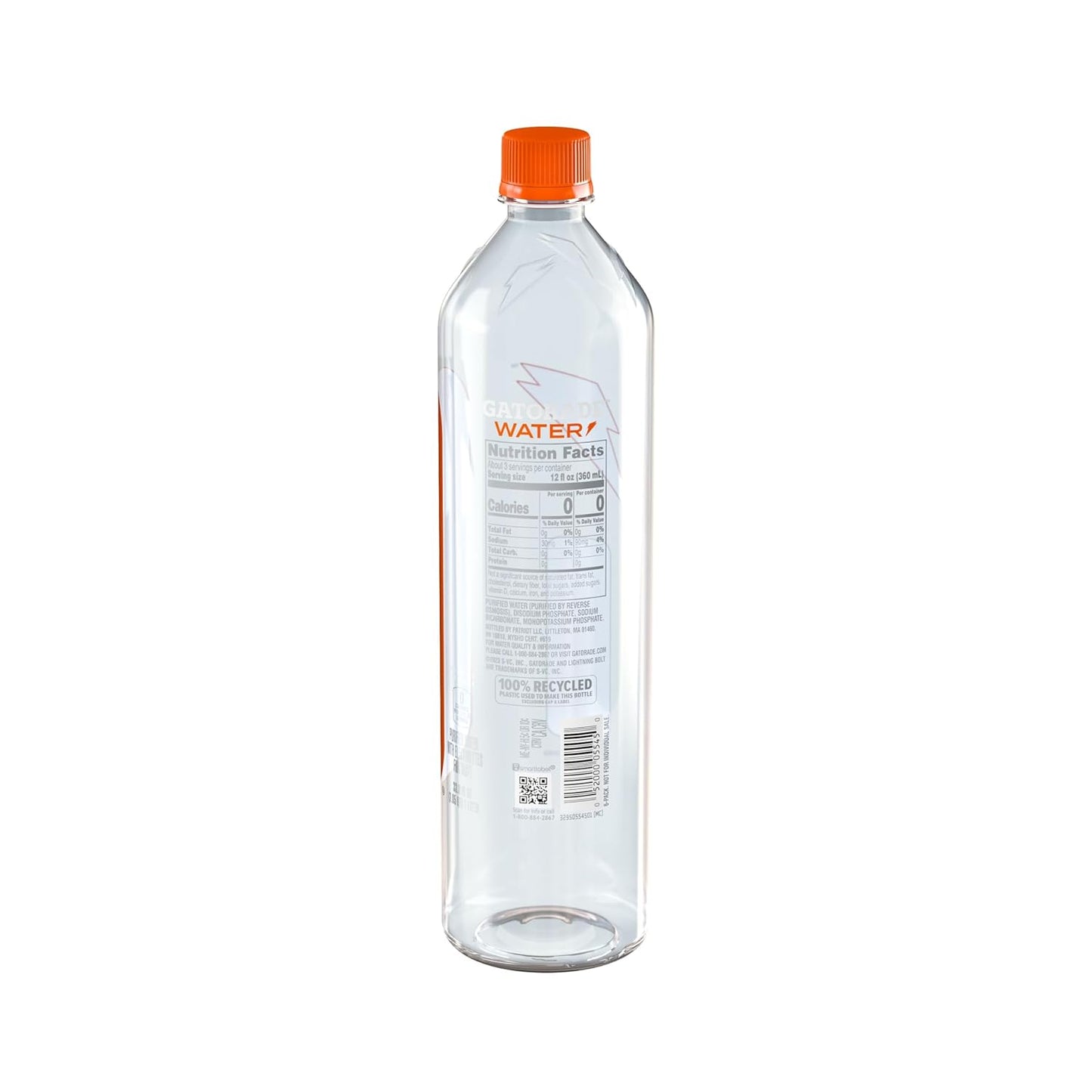 Gatorade Water, 1L Pack of 6