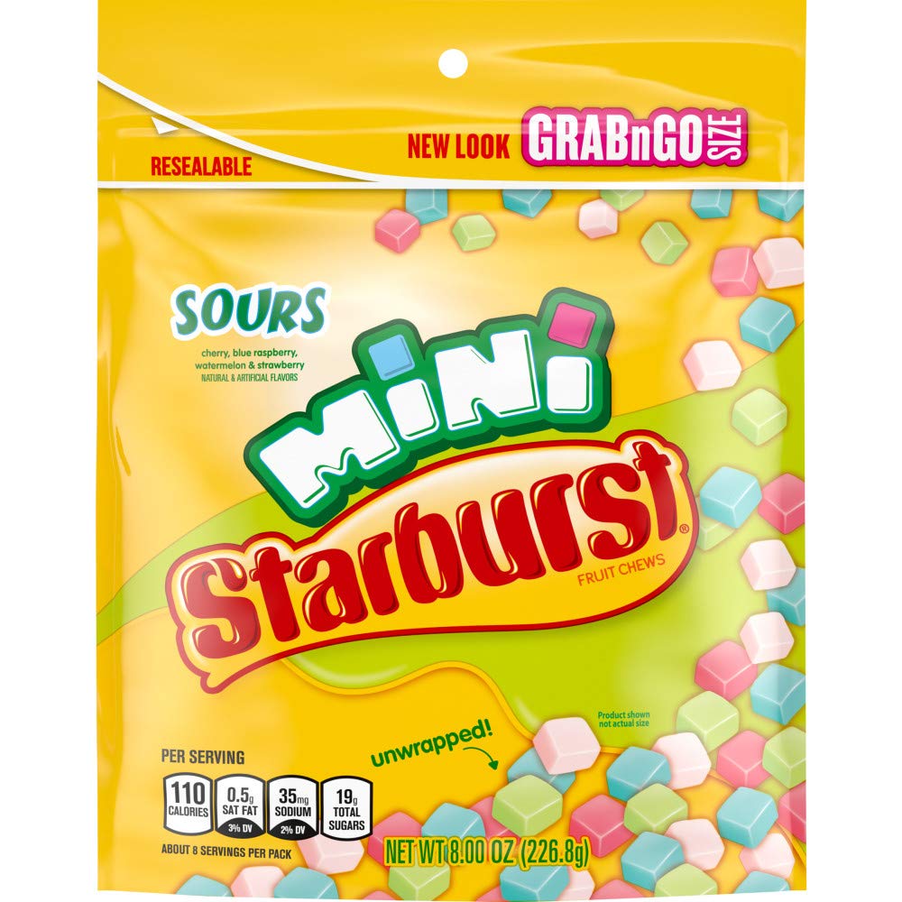 STARBURST Minis Sours Candy bag, 8.0 Ounce