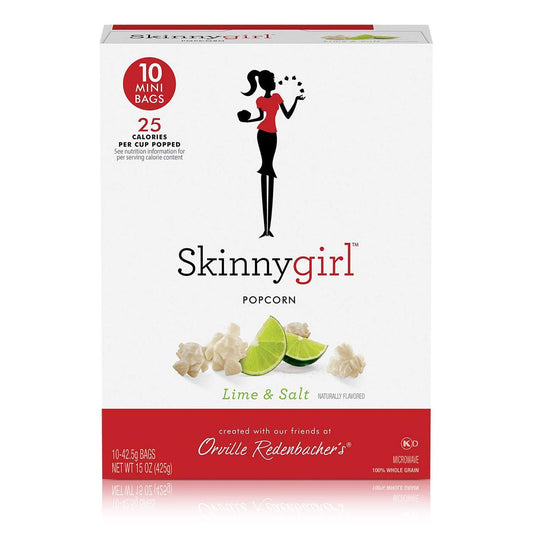 Orville Redenbacher's Skinnygirl Lime & Salt Popcorn, 1.5 Ounce Mini Bag, 10-Count
