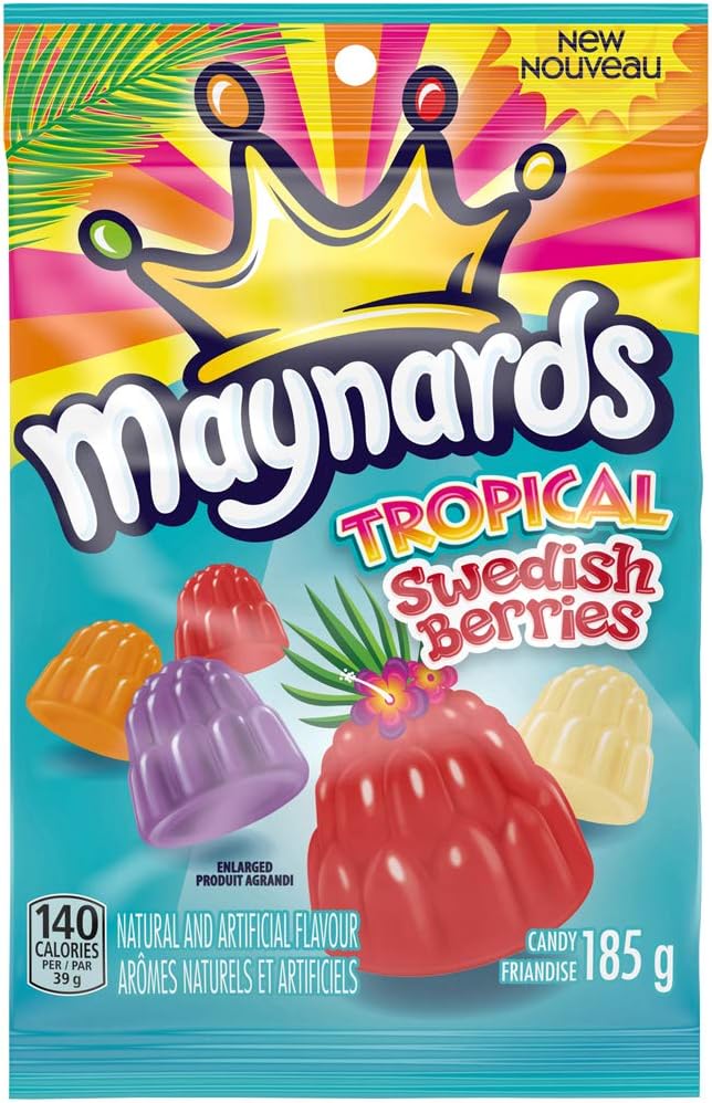 Maynards Tropical Swedish Berries Candy - 185g