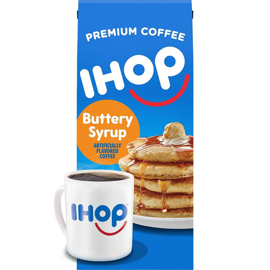 IHOP Buttery Syrup Flavored Ground Coffee, 11 oz Bag