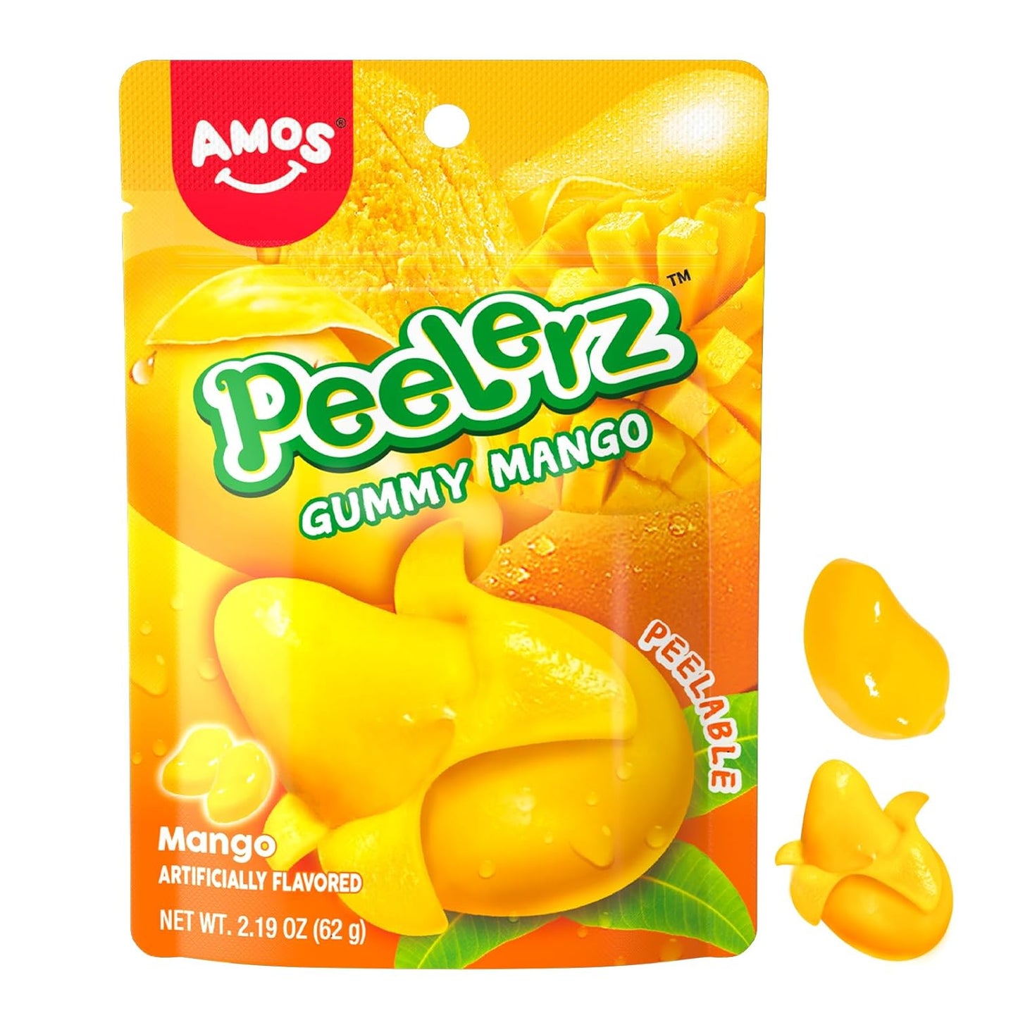 Amos Peelable Mango Candy - Peelerz Gummy Mango Peeling Candy, As Seen on Tik Tok - ULTRA RARE