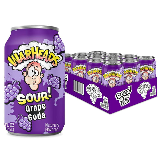 Warheads - Sour Soda - Grape - 12 pack