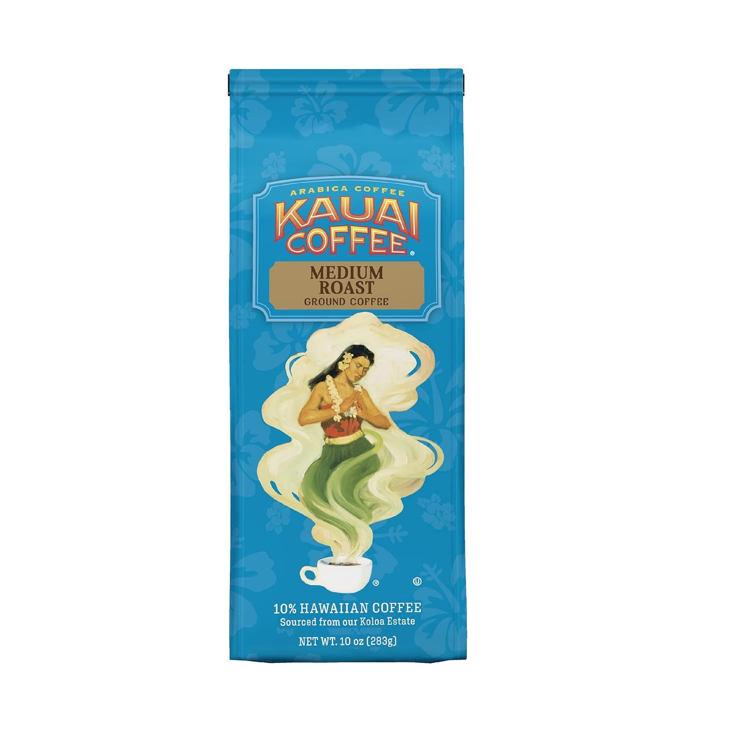 Kauai Hawaiian Ground Coffee, Koloa Estate Medium Roast (10 Ounce) - Gourmet Arabica Coffee From Hawaii's Largest Coffee Grower, Bold, Rich Blend