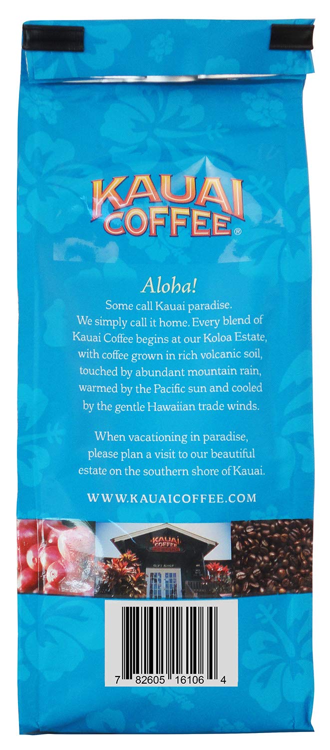 Kauai Hawaiian Ground Coffee, Koloa Estate Medium Roast (10 Ounce) - Gourmet Arabica Coffee From Hawaii's Largest Coffee Grower, Bold, Rich Blend