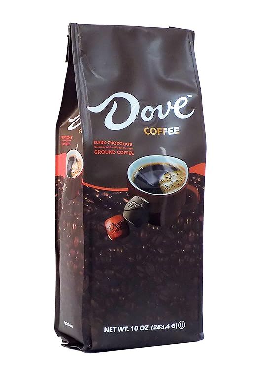 Dove Dark Chocolate - Ground Coffee - 10 Oz Bag