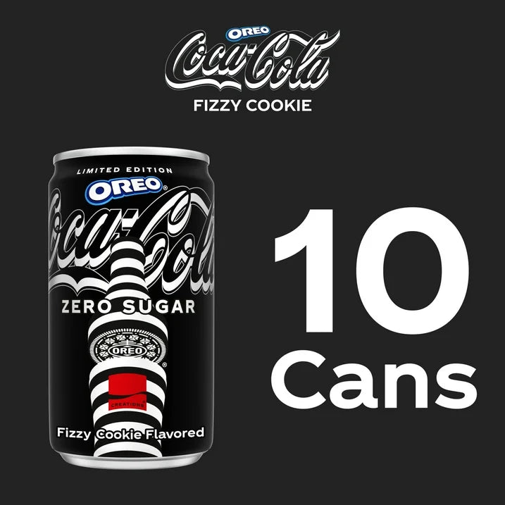 Coca-Cola Zero Sugar OREO Limited Edition Creations - 7.5 oz 10 Pack Mini Cans - ULTRA RARE - Limited Edition