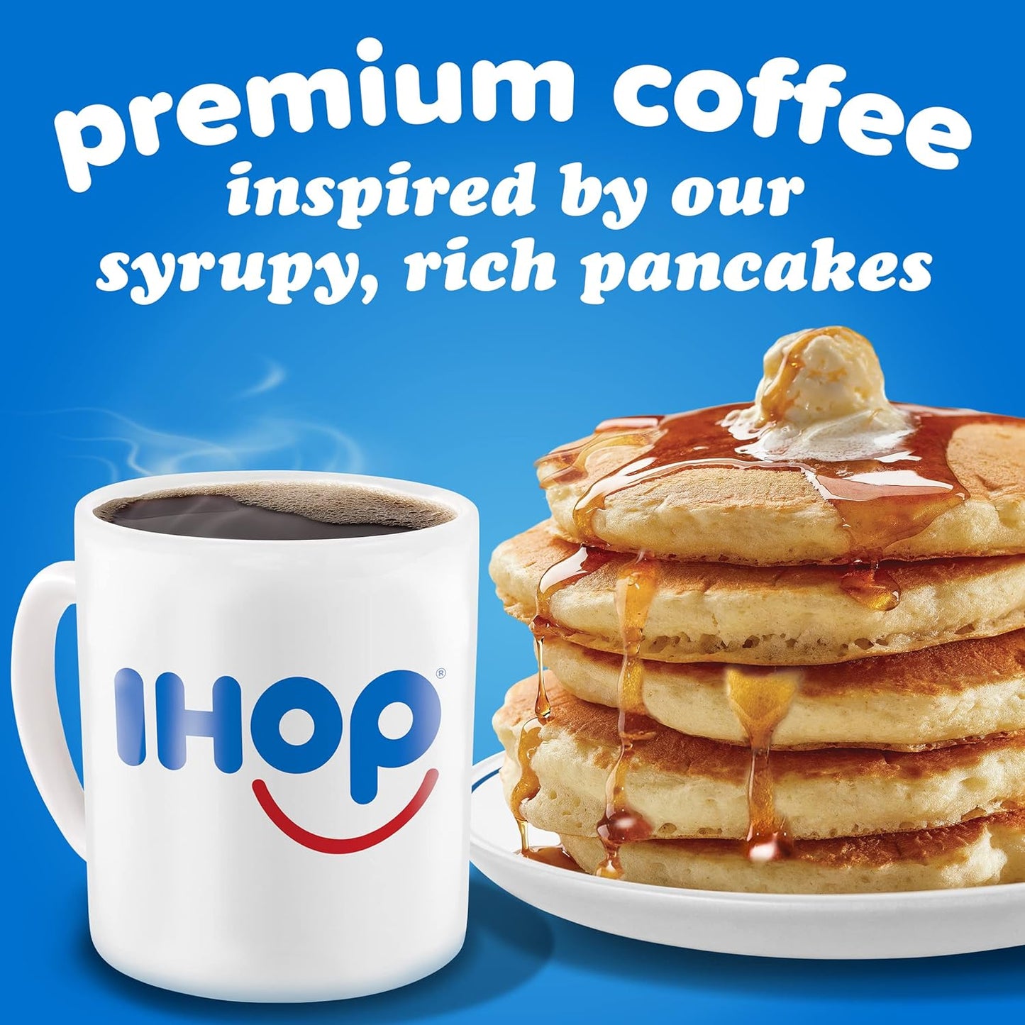 IHOP Buttery Syrup Flavored Ground Coffee, 11 oz Bag