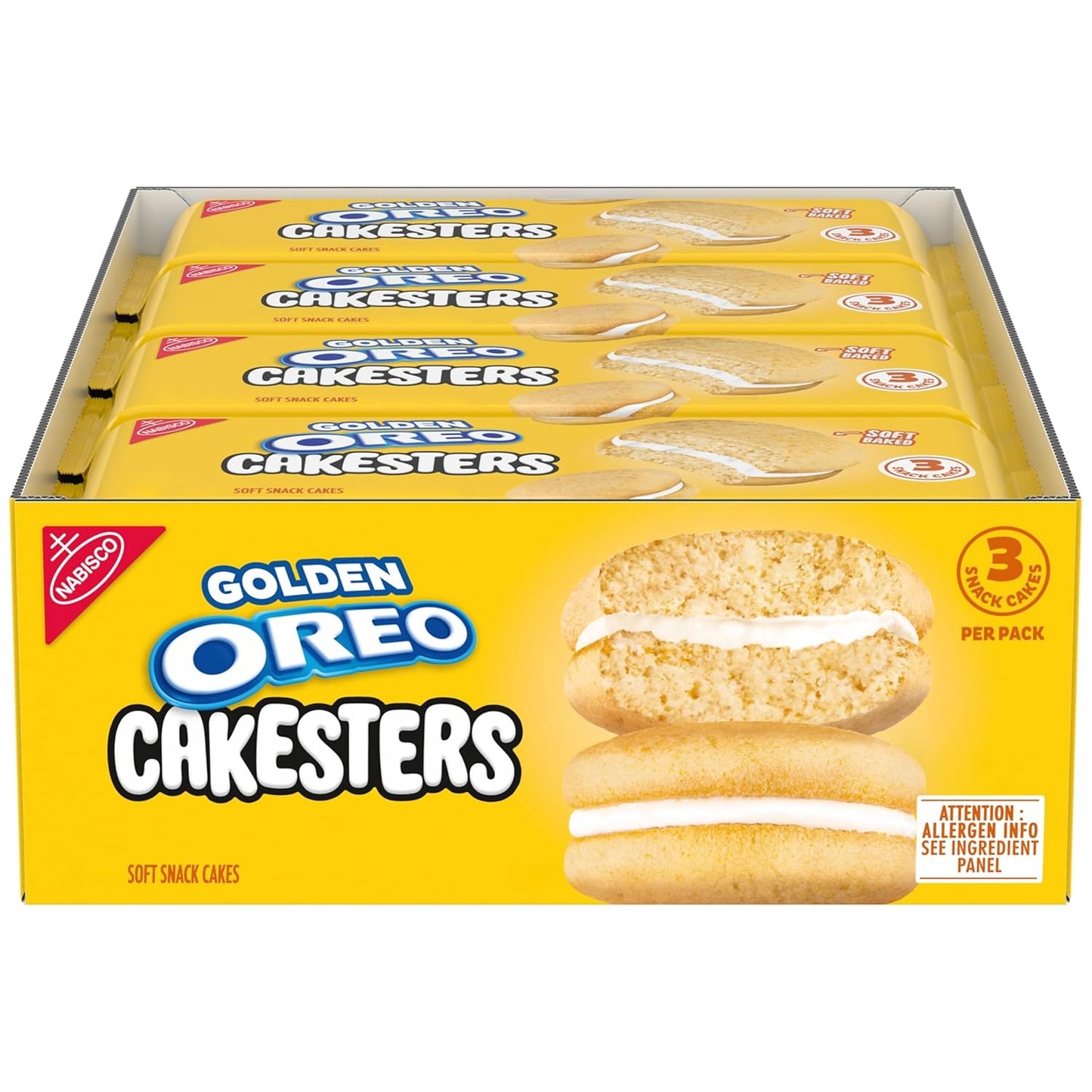 OREO Golden Cakesters Soft Snack Cakes, 8-3.03 oz Snack Packs - ULTRA RARE