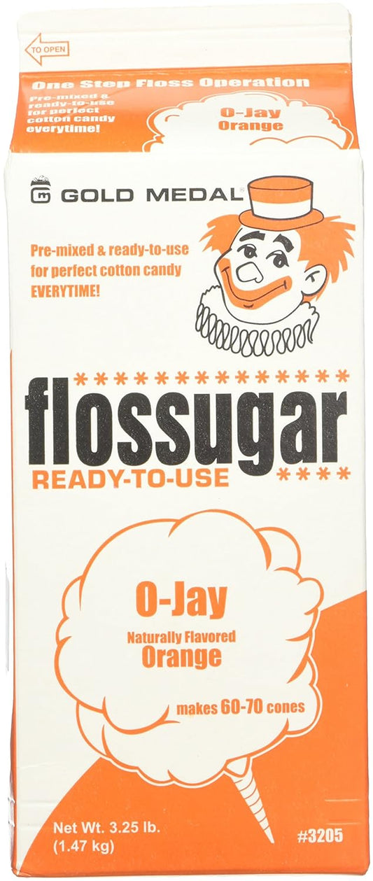 Goldmedal Floss sugar Flavour - Orange - 3.25 lbs - Cotton Candy - Sugar Floss