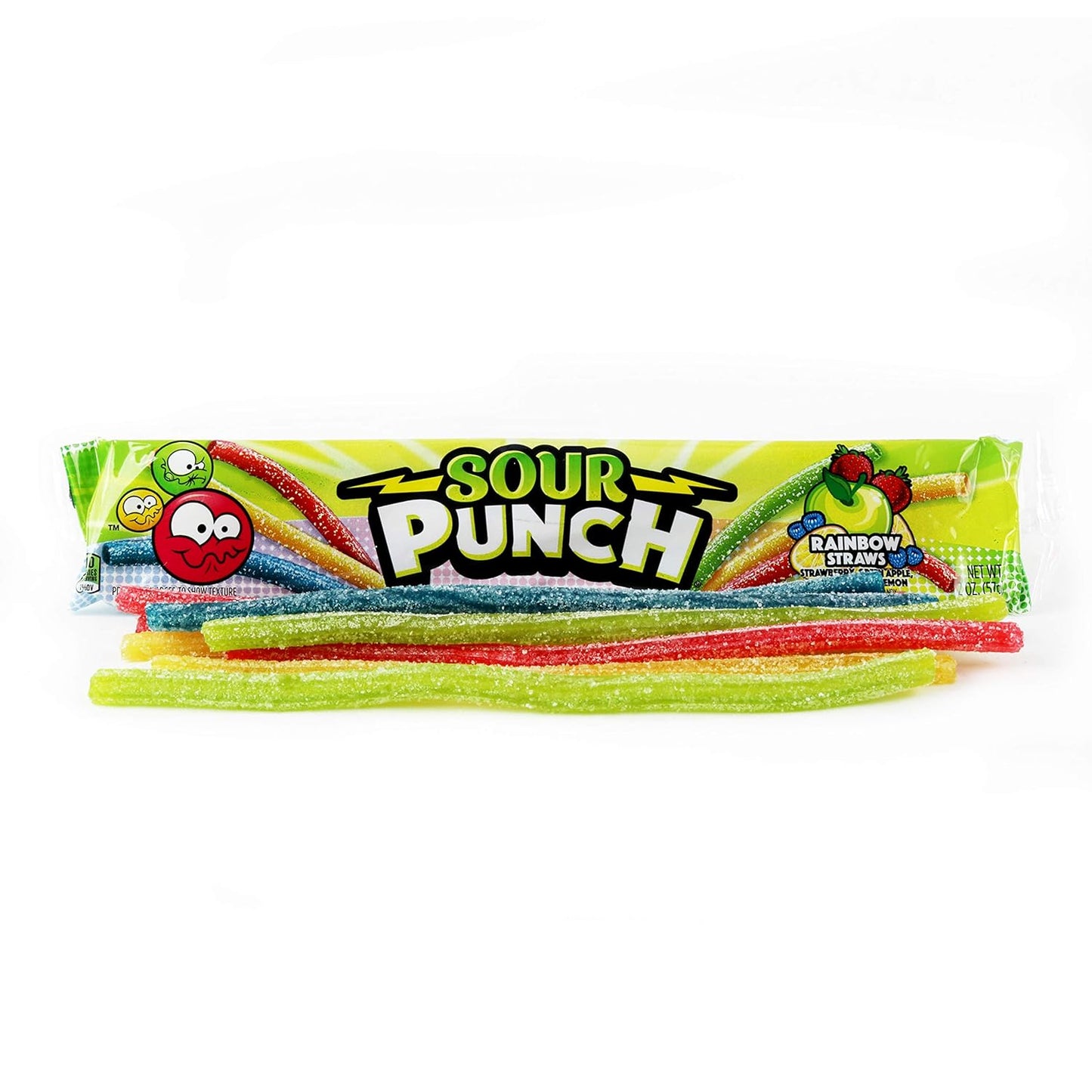 Sour Punch Straws, Rainbow, 2 oz, 24-count - USA