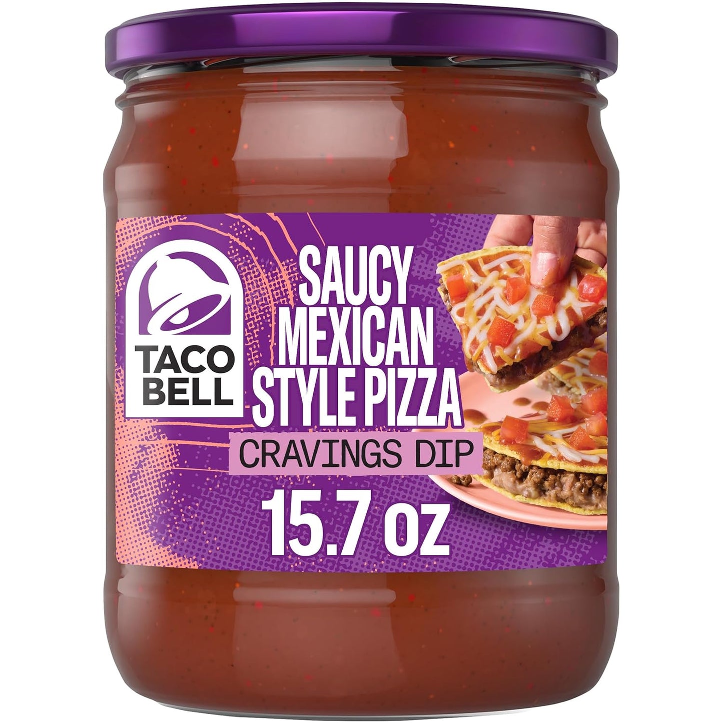 Taco Bell Cravings Dip Saucy Mexican Style Pizza, 15.7 oz Jar