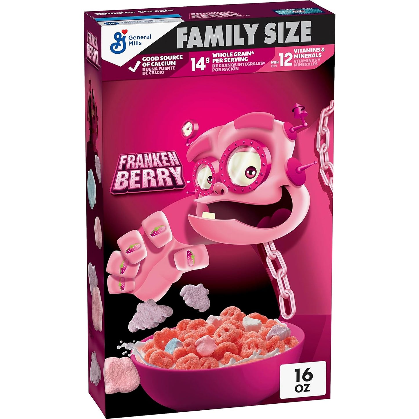 Franken Berry Cereal with Monster Marshmallows - 16 oz - Limited Edition