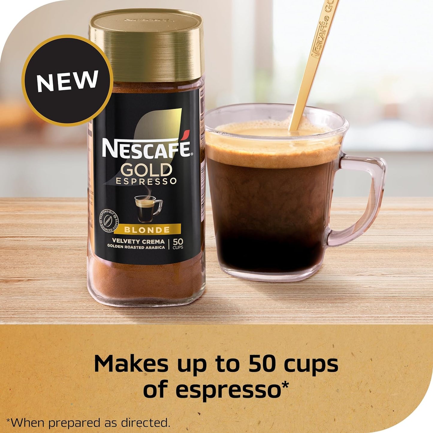 NESCAFÉ Gold Espresso Blonde - Instant Coffee - 3.5 oz - $0.33c Per Cup - Up to 50 Cups - RARE