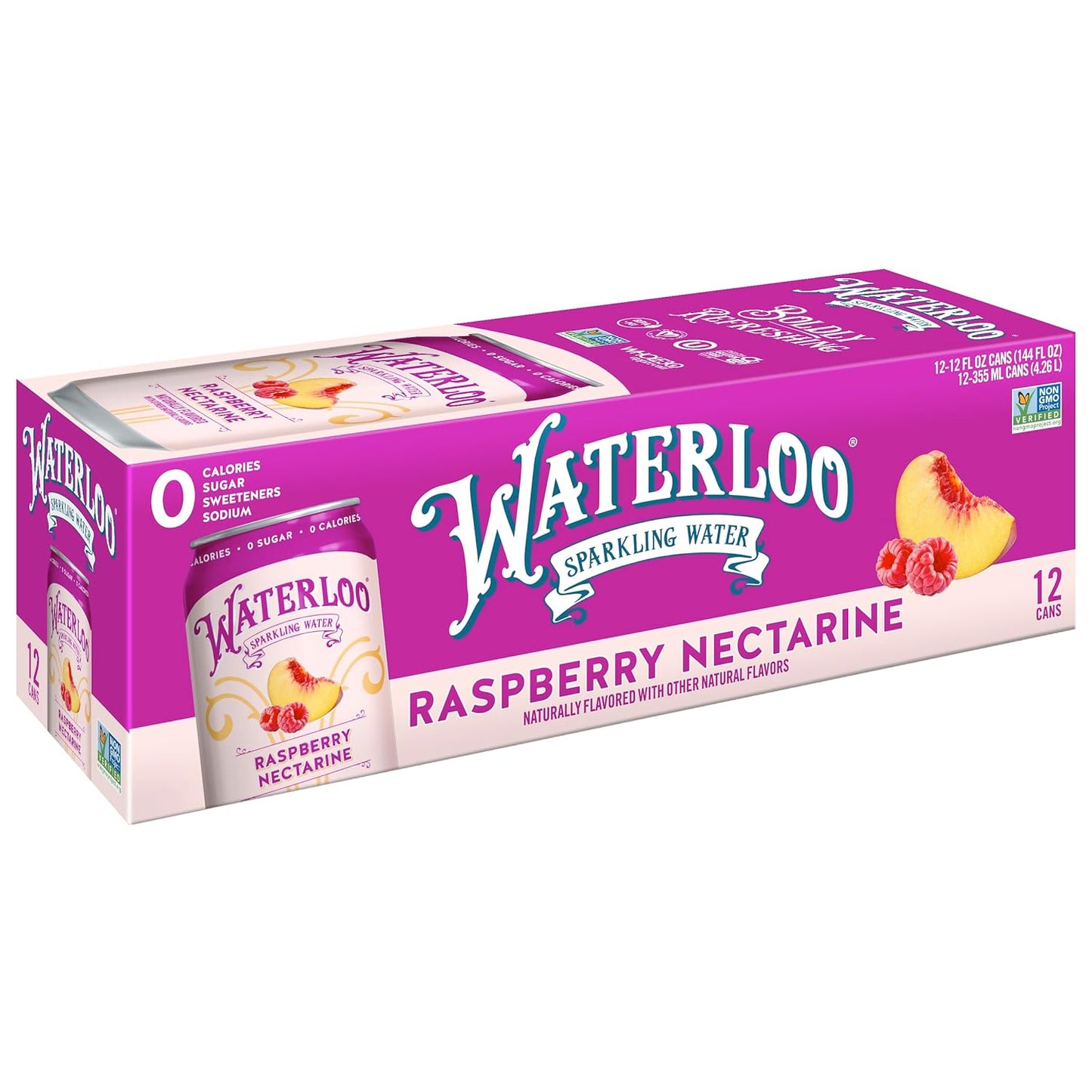 Waterloo Sparkling Water - 12 Oz Cans, Pack of 12 | Zero Calories | Zero Sugar - Zero Artificial Sweeteners | - Imported - Wholesale