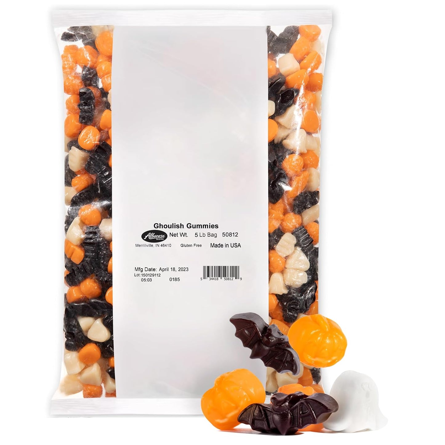 Albanese World's Best, Ghoulish Gummies, Halloween Candy, 5lb Bag for Halloween Party Favors