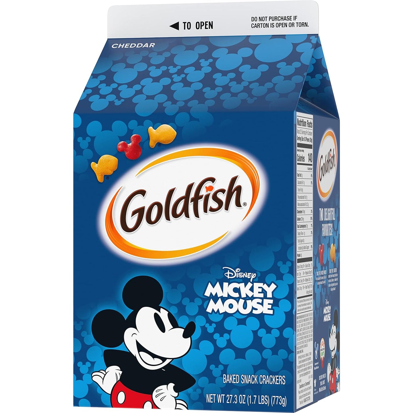 Goldfish Disney Mickey Mouse Cheddar Crackers - Carton - 1.7 lbs