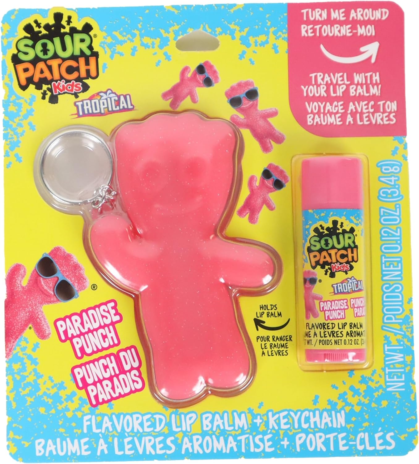 SOUR PATCH PINK LIP BALM KEYCHAIN