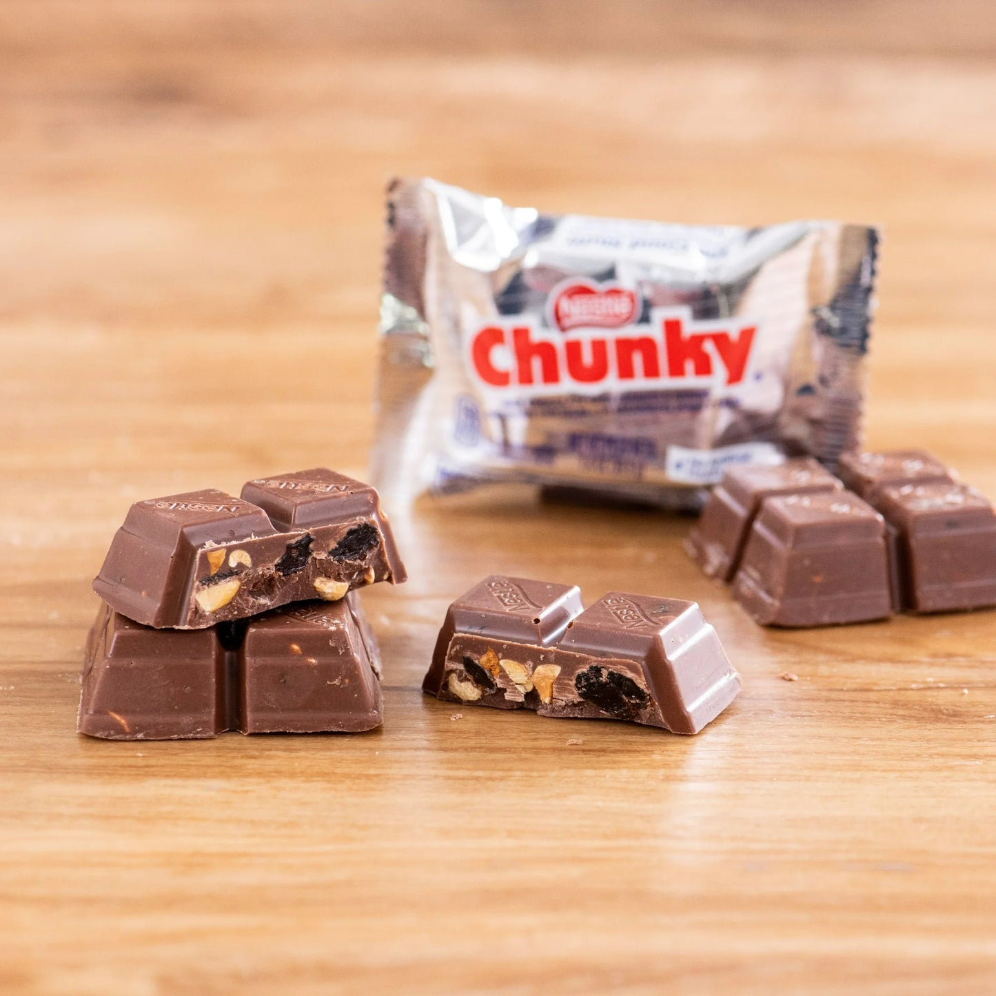 Chunky Milk Chocolate with Peanuts and Raisins Candy Bar, Bulk 24 Pack