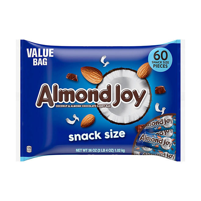 ALMOND JOY Coconut and Almond Chocolate Candy (60 pcs)