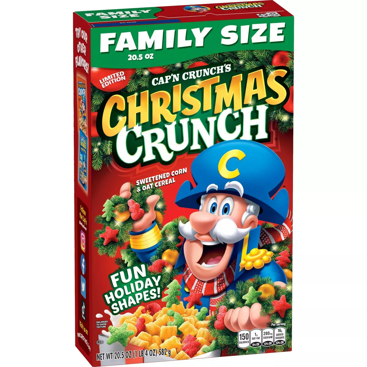 Cap'n Crunch Christmas Family Size Cereal - 20.5oz ULTRA RARE - LIMITED EDITION 2023