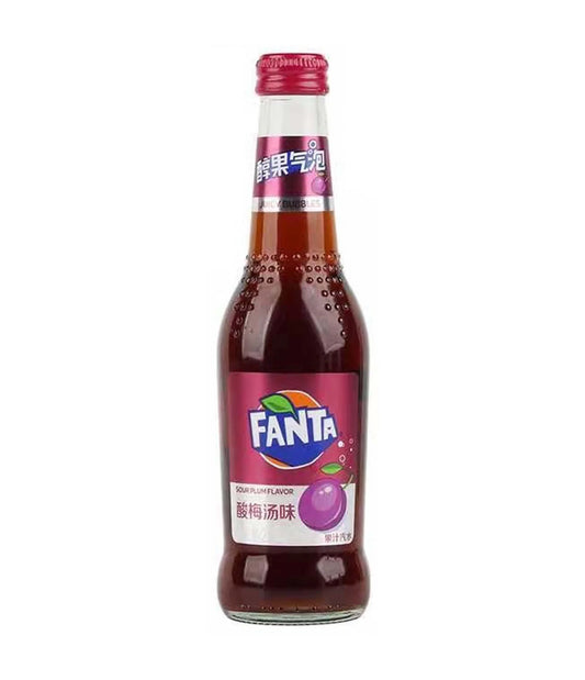 Fanta Sour Plum Flavor " Juicy Bubbles " 275ml  China - ULTRA RARE PREMUIM