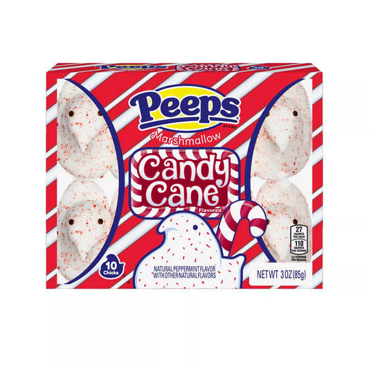 Peeps Candy Cane Flavored Chicks - 3oz/10ct