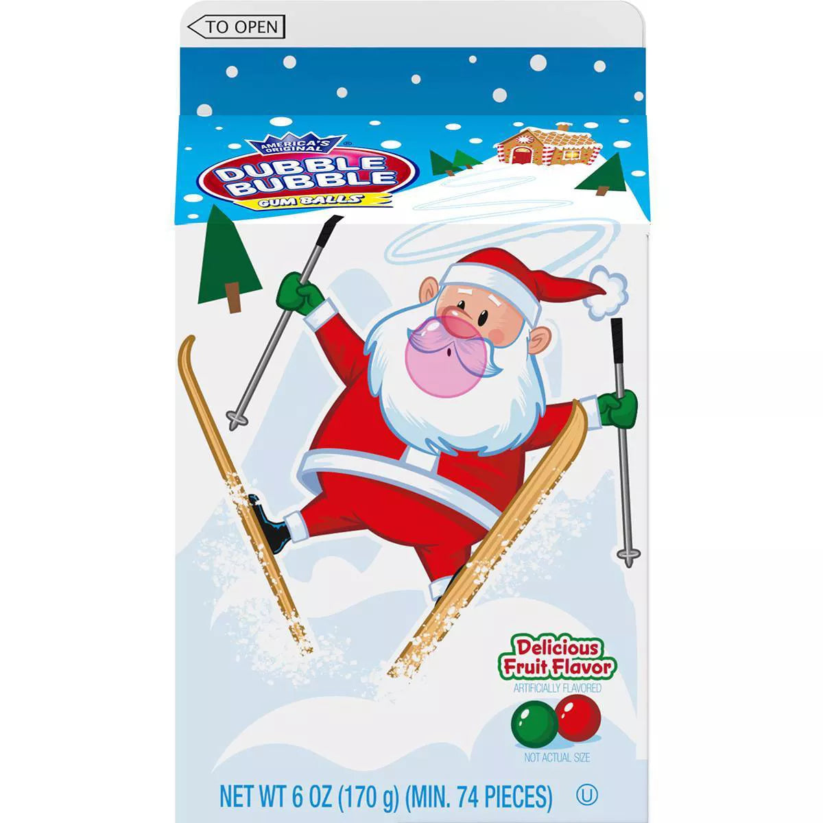 Dubble Bubble Christmas Gumball Carton - 6oz