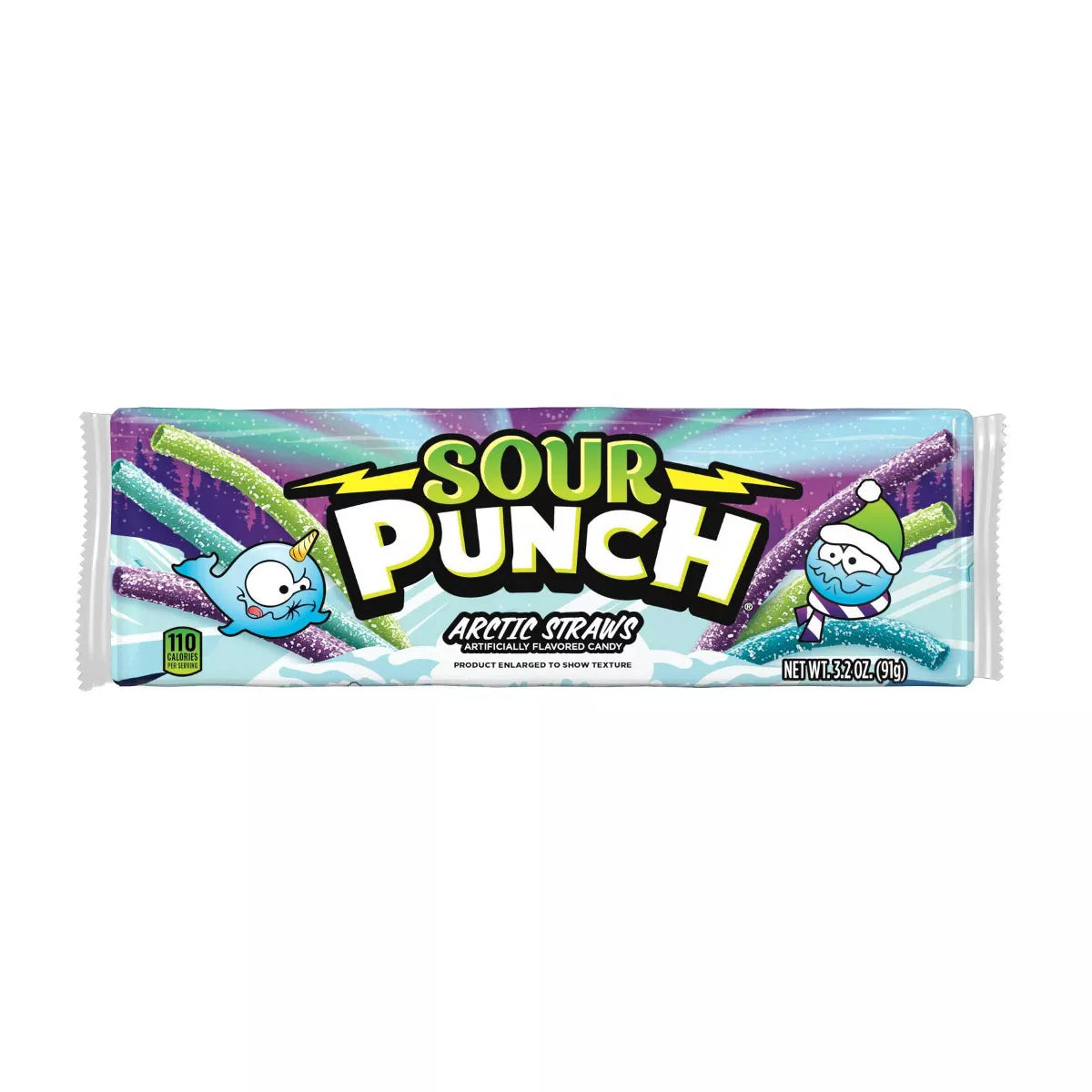 Sour Punch Christmas Artic Straws - 3.2oz - Limited Edition