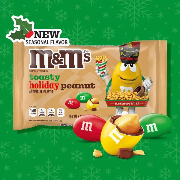 M&M'S Christmas Toasty Peanut Chocolate Candy Bag - 7.44oz