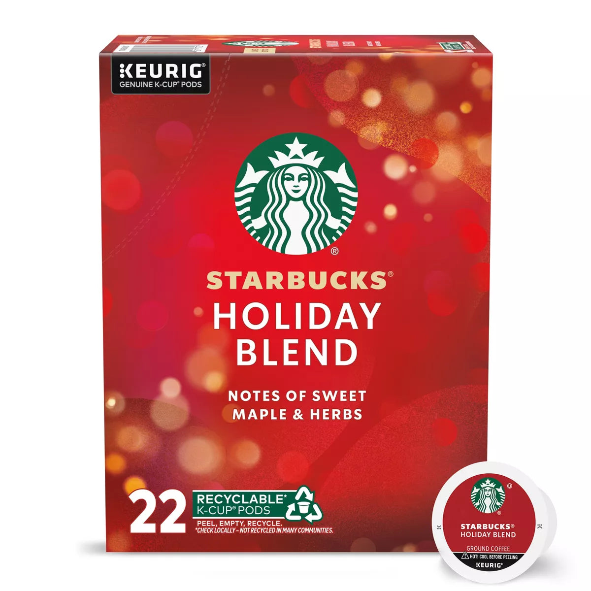 Starbucks Keurig K-Cup Holiday Blend - 22ct/8.9oz - Medium Roast