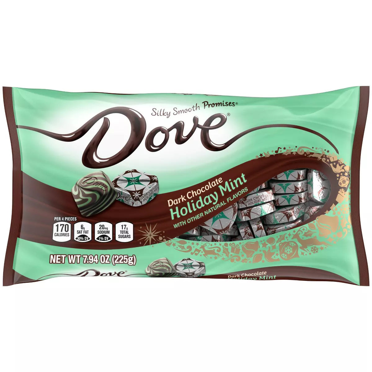 Dove Christmas Chocolate Mint Swirl Candies - 7.94oz