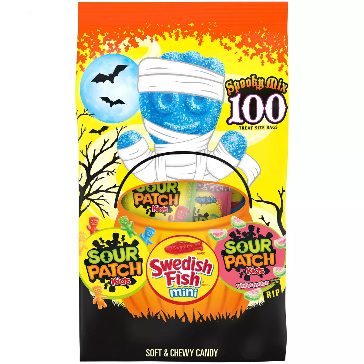 Halloween Sour Patch Kids & Swedish Fish - 45.4oz/100ct