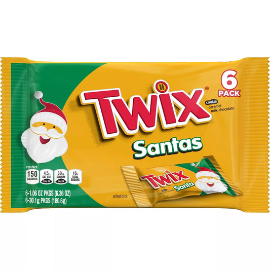 Twix Christmas Santas - 6.36oz/6pk