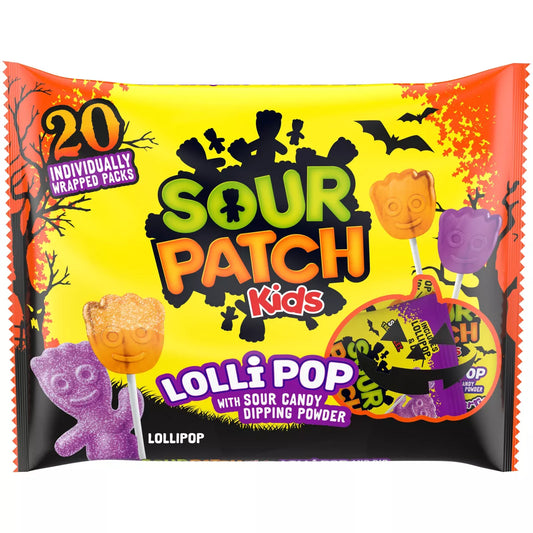 Halloween Sour Patch Kids Lollipops - 10.58oz/20ct