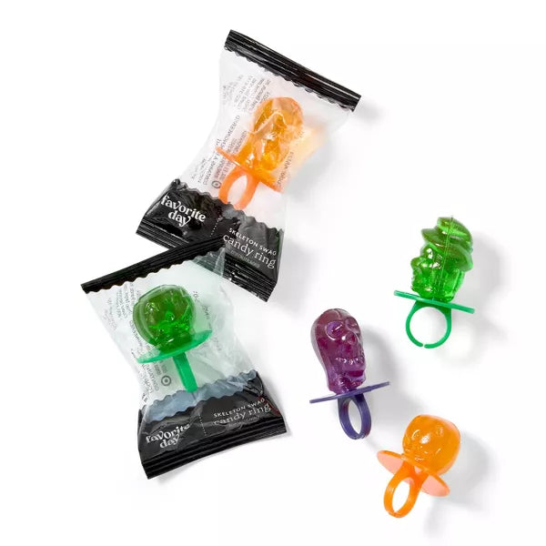 Halloween Skelton Swag Candy Rings - 7.8oz/22ct - Favorite Day™