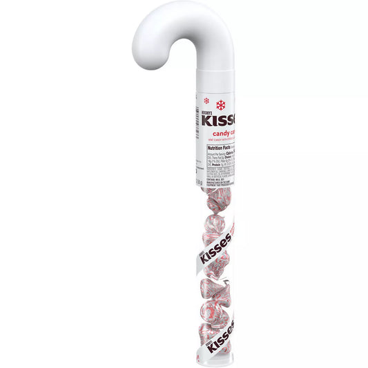 Hershey's Kisses Candy Cane Flavored Filled Cane Christmas Candy - 2.08oz