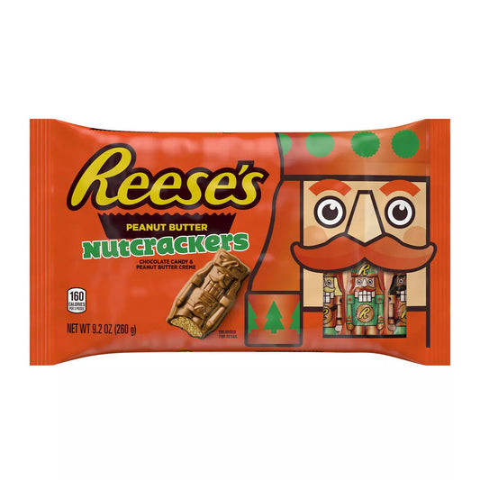 REESE'S Chocolate Peanut Butter Crème Nutcrackers Holiday Candy - 9.2oz