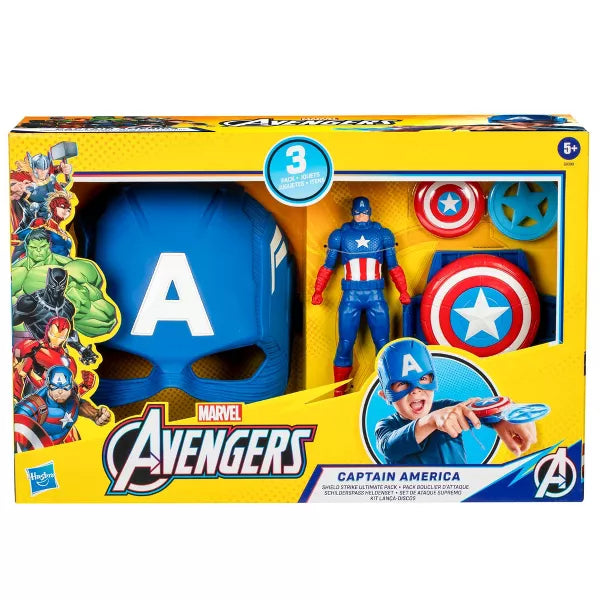 Avengers Captain America Shield Strike Role-Play Accessory Set - 3pk