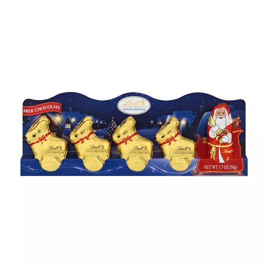 Lindt Mini Sleigh Milk Chocolate Candy -1.7oz/5pk