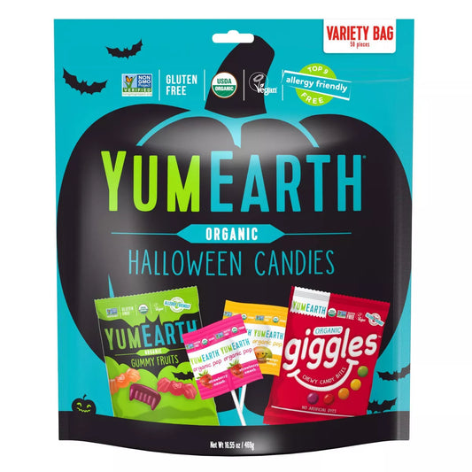 Yum Earth Halloween Organic Candies Variety Bag - 16.55oz